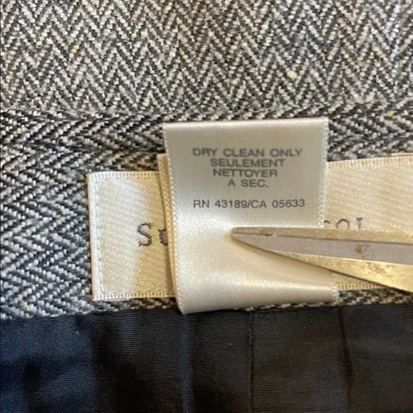 Susan Bristol Herringbone Fringe Hem Skirt Size 12 Vintage A-Line - Picture 8 of 10